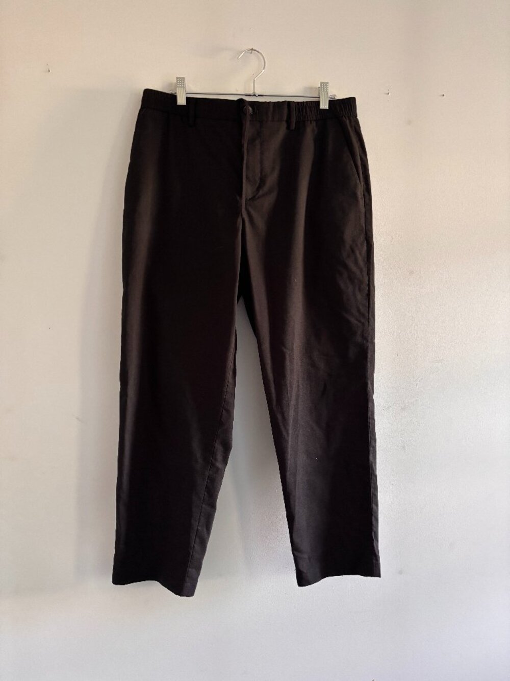 TOPTEN Pull On Trousers Mens Size 34 Black Elastic Waist Drawstring Pants NWOT
